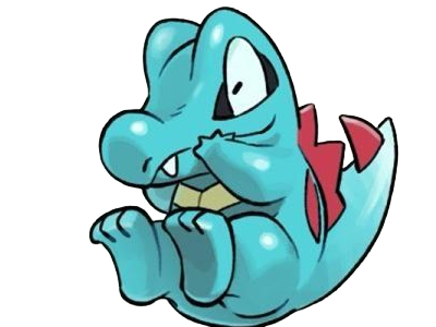 kaiminus totodile waninoko pokemon pkm jeu anime type eau 2g johto starter machoire