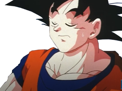 goku certes ouf sueur serein dragon ball