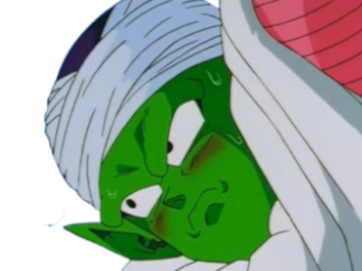 piccolo satan petit coeur dragon ball namek malaise rougit sueur