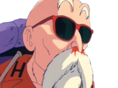 tortue geniale mutenroshi kame sama lunettes soleil pervers sang