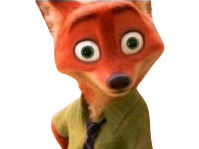 nick wilde renard zootopie zootopia disney gros yeux rage surprise surpris etonnement etonne
