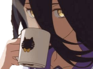 uma musume umamusume manhattan cafe tasse sip drink boit boire goth dark horse cheval anime