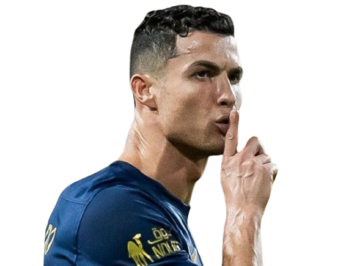 cristiano ronaldo cr7 goat football chut shh tais toi callate shut up silence doigt bouche