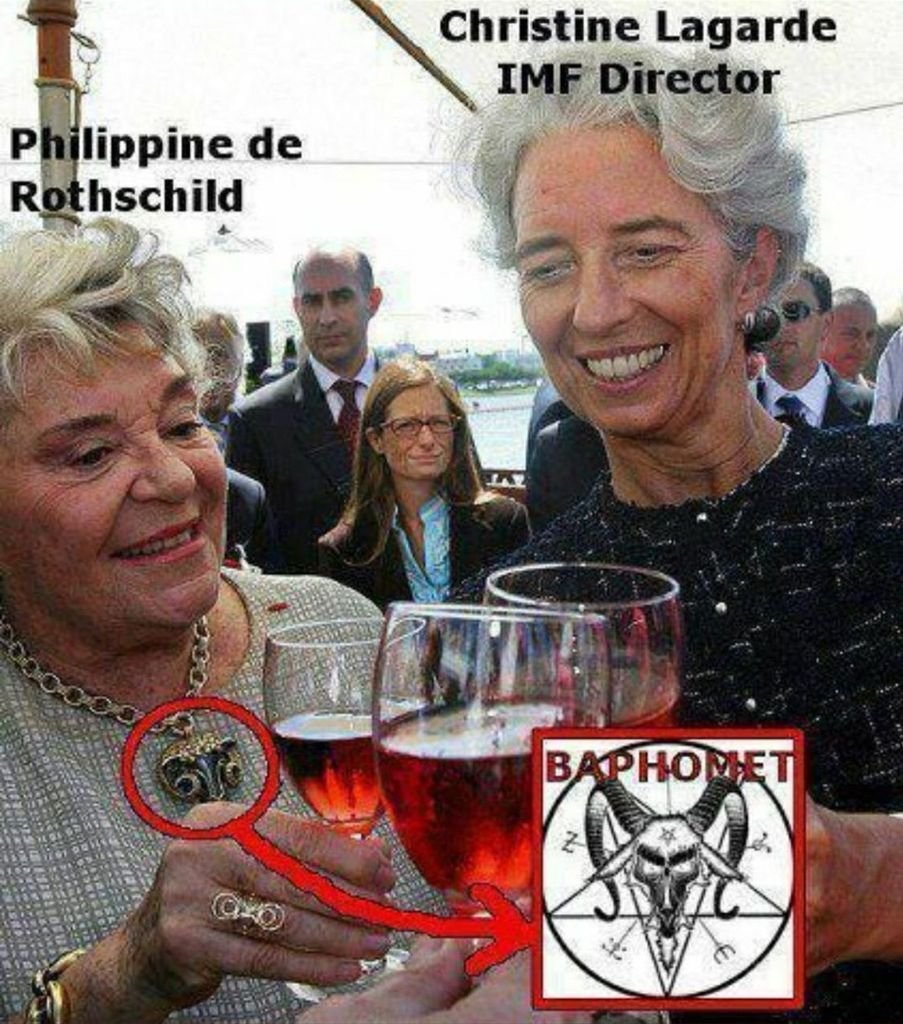 christine lagarde rotschild baphomet lucifer tarax tarees tare complot fdp