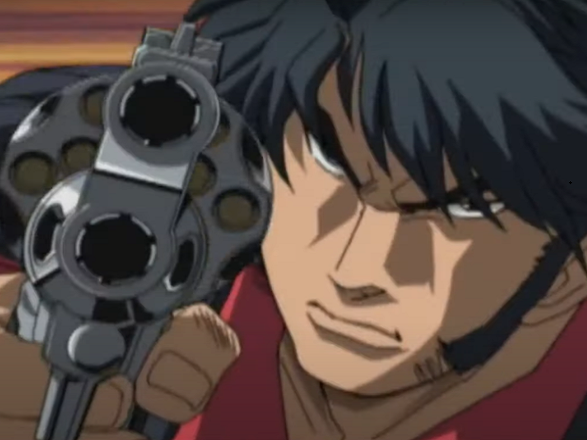 killer7 dan smith goiichi pistolet revolver tir bang suda51