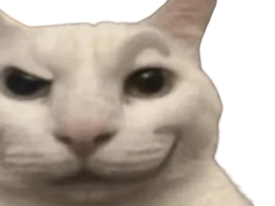 chat sourire en coin narquois malicieux moqueur moquerie blagueur goguenard gouailleur ironique confiant confiance chad