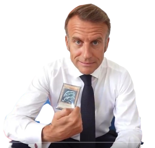 macron yugioh dragon blanc yu gi oh carte duel not ready fils de pute fdp