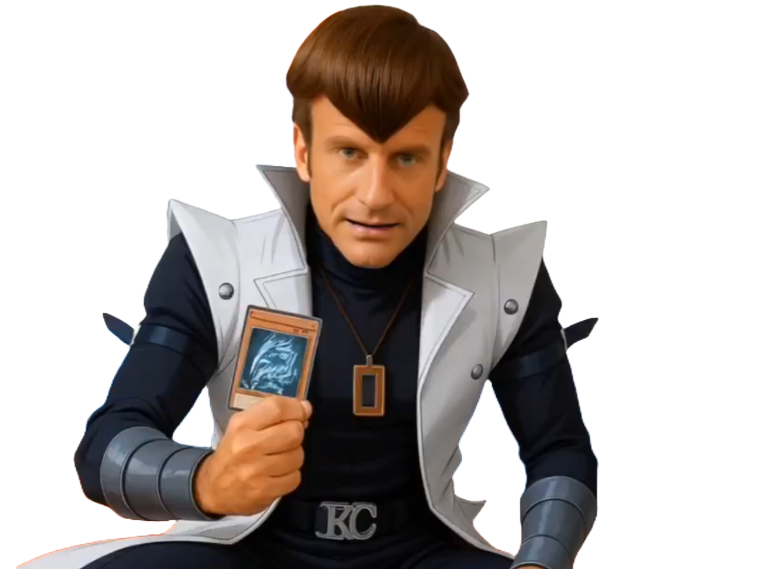 macron yugioh yu-gi-oh seto kaiba dragon blanc aux yeux bleus bewd carte