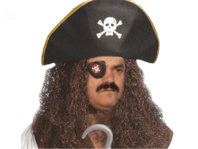 pirate capitaine cache-oeil crochet risitas chapeau