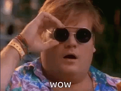 chris farley acteur surprise stupefaction gif lunettes soleil hawaii