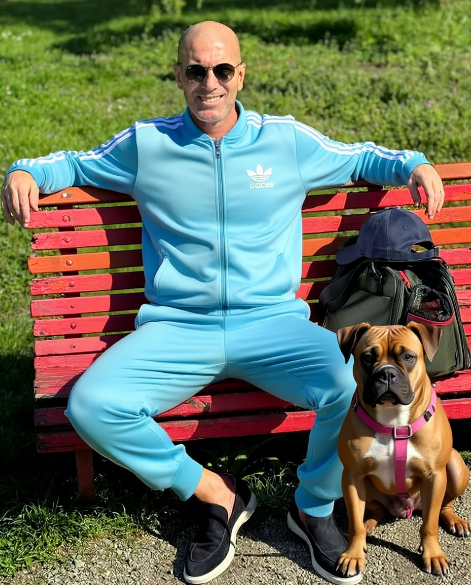 zidane zizou zz survet adidas om bleu ciel pitbull banc lunette benzemonstre 00000