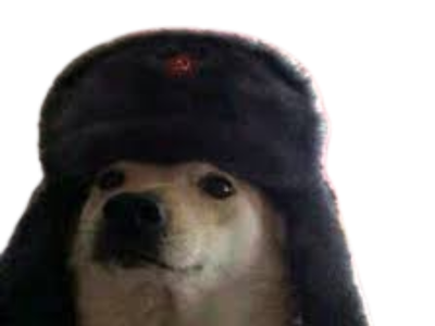 chien doge communisme communiste urss socialiste socialisme chapka chapeau bolchevik bolcheviste