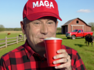jesus-maga-trump-issou-casquette-biere-alcool-ranch-pick-up-vache-ferme-cowboy