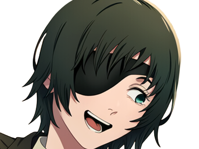 Sticker himeno chainsaw man anime manga borgne femme devil hunter securite publique 4e section speciale anti demons par Dark-63