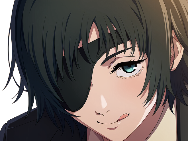 Sticker himeno chainsaw man anime manga borgne femme devil hunter securite publique 4e section speciale anti demons par Dark-63