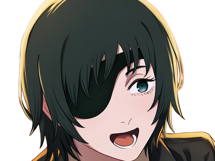 Sticker himeno chainsaw man anime manga borgne femme devil hunter securite publique 4e section speciale anti demons par Dark-63