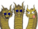 meme-king-ghidorah-dragon-dragons-hydre-extraterrestre-trois-tetes-godzilla-kaiju-monstre-lunettes-bleues