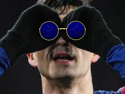 pedri fcb fc barcelone barca celebration jumelles lunettes bleues