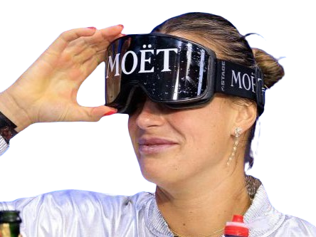 sabalenka aryna champagne moet marlou alcool lunettes ski us open tennis ft wta