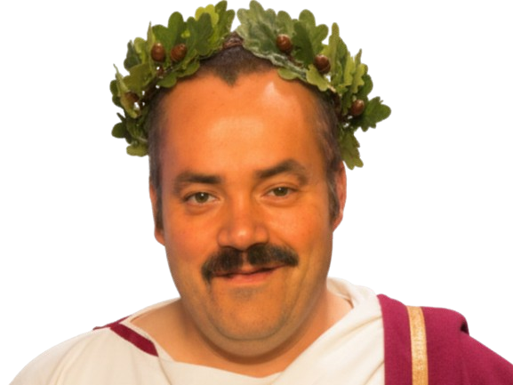 risitas senateur romain couronne gland de chene rome antique empereur cesar toge gladiator