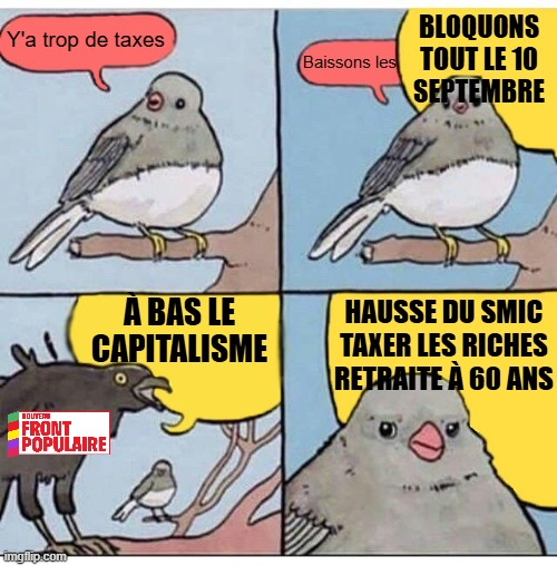 nicolas taxe lfi nfp front populaire braille dechet rsa assiste caf impot manifeste cgt syndicat