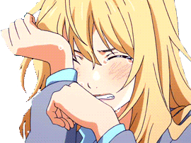 kikoojap anime kj miyazono kaori larme pleure