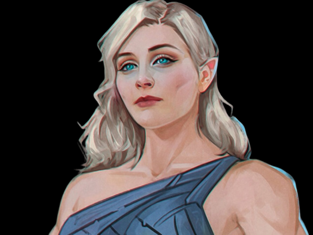 elfe elf femme musclee forte blonde