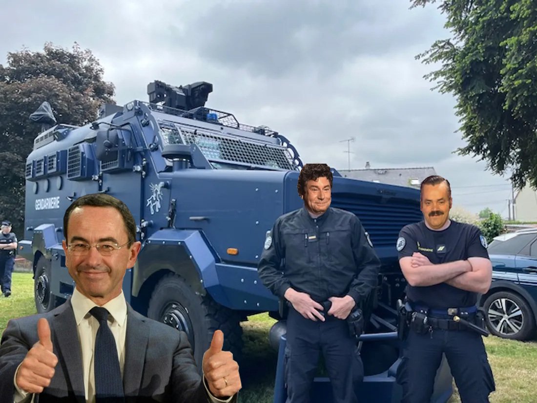 centaure police gendarme crs manif manifestation retailleau blinde fdo gauche gaucho emeutes rire