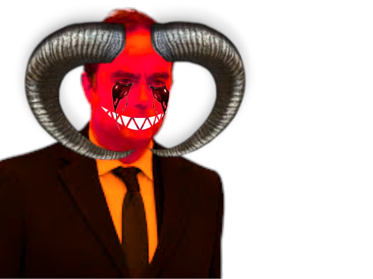 sebastien lecornu ministre demon demoniaque diable diabolique satan satanique lucifer cornes cornu larmes de sang