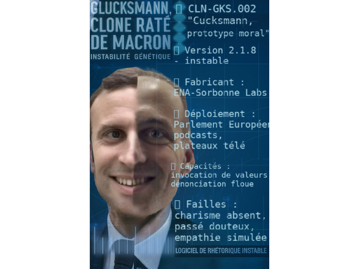 macron clone clucksmann cucksmann