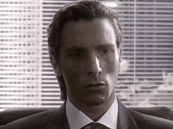 christian bale acteur solitude psycho gif