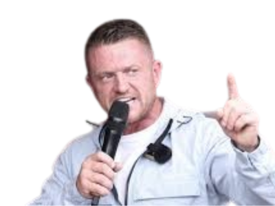 tommy robinson royaume uni angleterre anglais redpill golem gauchiste migrants micro doigt leve