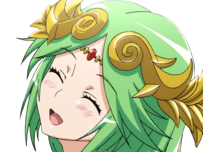 palutena kid icarus nintendo jeu video anime deesse royaume cieux kikoojap waifu cheveuxverts yeuxverts