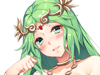 palutena kid icarus nintendo jeu video anime deesse royaume cieux kikoojap waifu cheveuxverts yeuxverts
