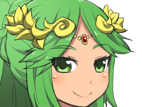 palutena kid icarus nintendo jeu video anime deesse royaume cieux kikoojap waifu cheveuxverts yeuxverts