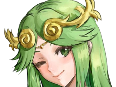 palutena kid icarus nintendo jeu video anime deesse royaume cieux kikoojap waifu cheveuxverts yeuxverts