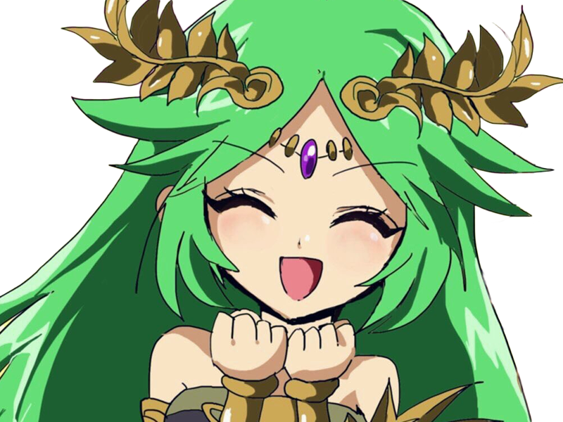 palutena kid icarus nintendo jeu video anime deesse royaume cieux kikoojap waifu cheveuxverts yeuxverts