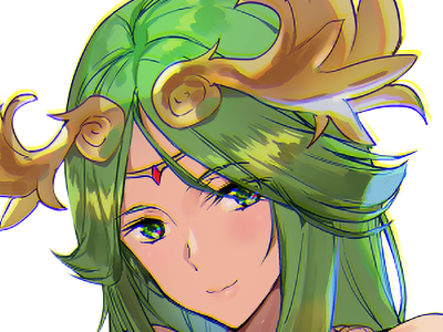 palutena kid icarus nintendo jeu video anime deesse royaume cieux kikoojap waifu cheveuxverts yeuxverts