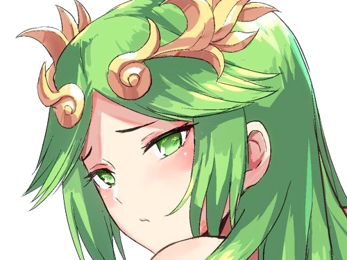 Sticker palutena kid icarus nintendo jeu video anime deesse royaume cieux kikoojap waifu cheveuxverts yeuxverts par Dark-63