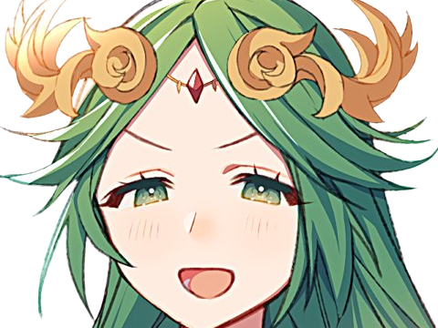 palutena kid icarus nintendo jeu video anime deesse royaume cieux kikoojap waifu cheveuxverts yeuxverts