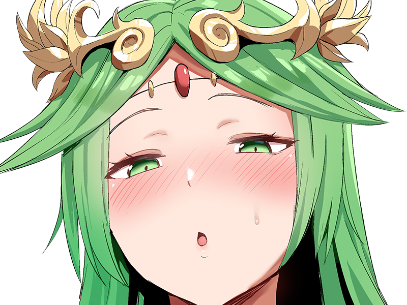 palutena kid icarus nintendo jeu video anime deesse royaume cieux kikoojap waifu cheveuxverts yeuxverts
