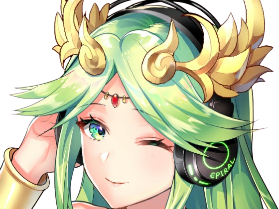 palutena kid icarus nintendo jeu video anime deesse royaume cieux kikoojap waifu cheveuxverts yeuxverts