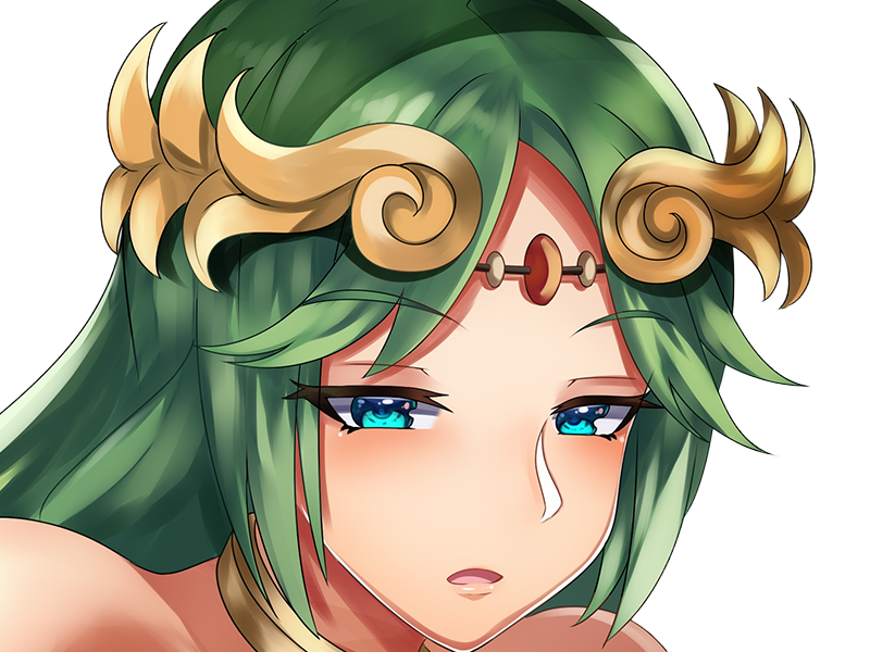 palutena kid icarus nintendo jeu video anime deesse royaume cieux kikoojap waifu cheveuxverts yeuxverts