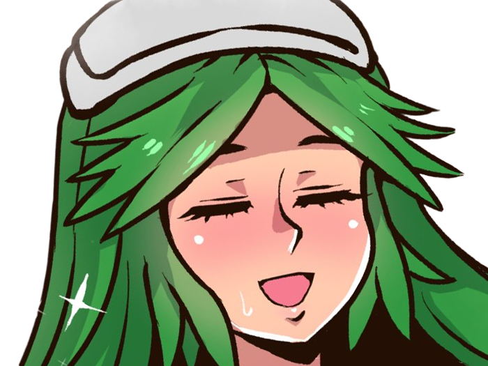 Sticker palutena kid icarus nintendo jeu video anime deesse royaume cieux kikoojap waifu cheveuxverts yeuxverts par Dark-63