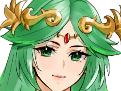 palutena kid icarus nintendo jeu video anime deesse royaume cieux kikoojap waifu cheveuxverts yeuxverts