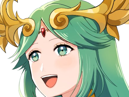 palutena kid icarus nintendo jeu video anime deesse royaume cieux kikoojap waifu cheveuxverts yeuxverts