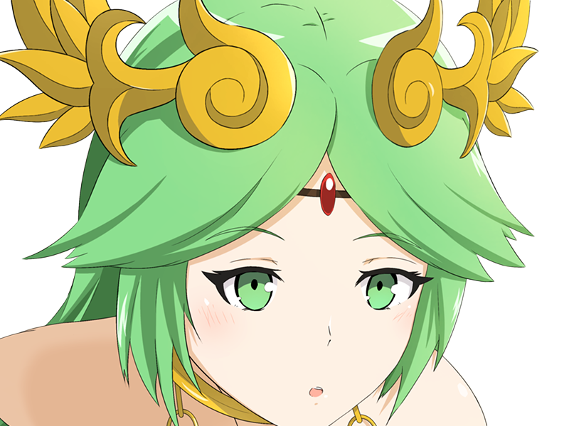 Sticker palutena kid icarus nintendo jeu video anime deesse royaume cieux kikoojap waifu cheveuxverts yeuxverts par Dark-63