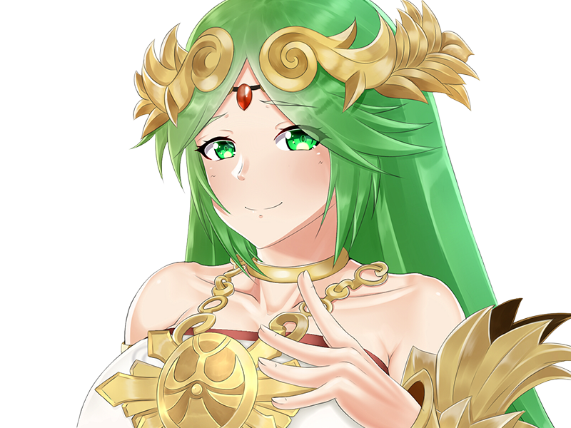 Sticker palutena kid icarus nintendo jeu video anime deesse royaume cieux kikoojap waifu cheveuxverts yeuxverts par Dark-63