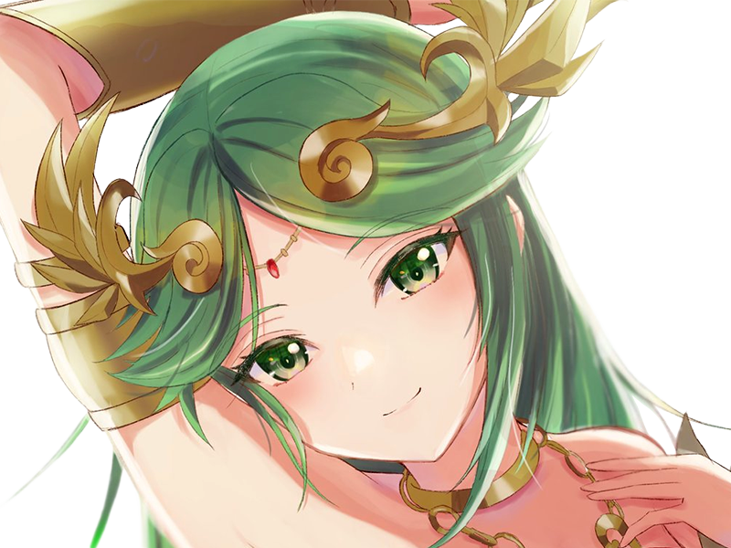 Sticker palutena kid icarus nintendo jeu video anime deesse royaume cieux kikoojap waifu cheveuxverts yeuxverts par Dark-63