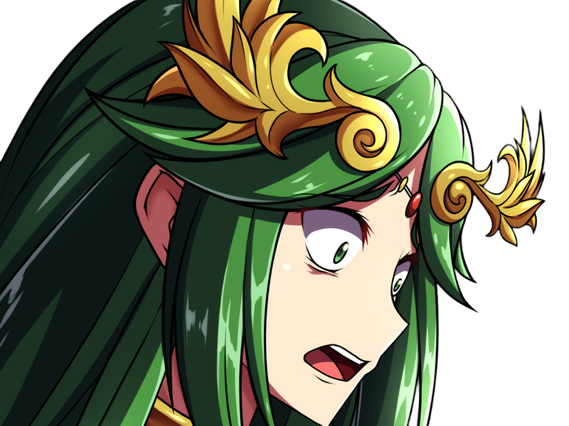 Sticker palutena kid icarus nintendo jeu video anime deesse royaume cieux kikoojap waifu cheveuxverts yeuxverts par Dark-63